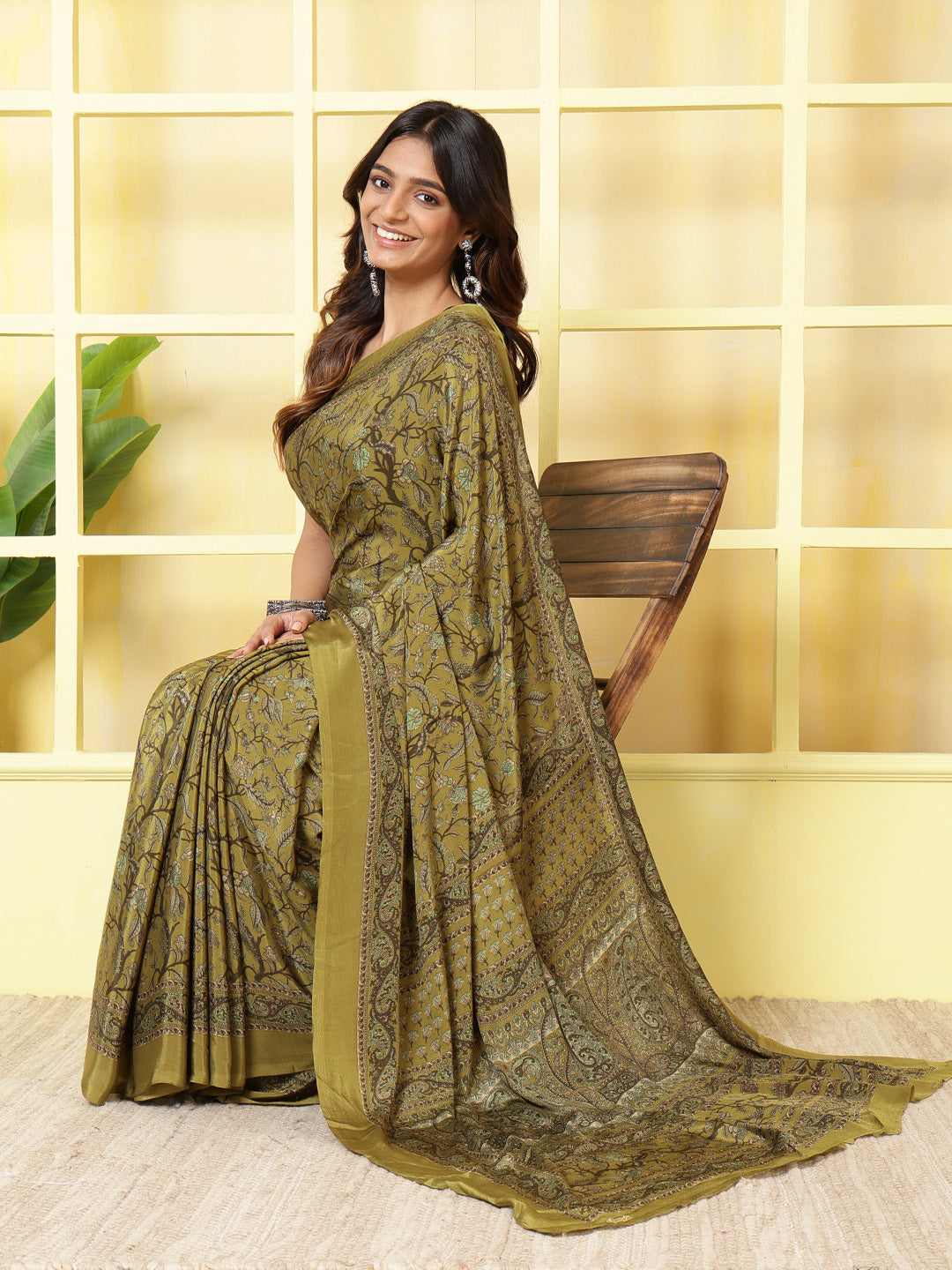 Digital Printed Crepe Saree