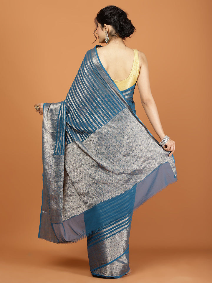 Zari Border Woven Georgette Saree