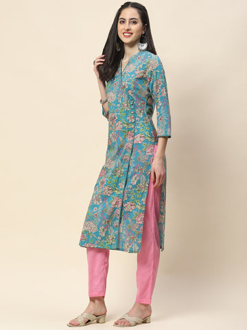 Printed Cotton Kurta Set