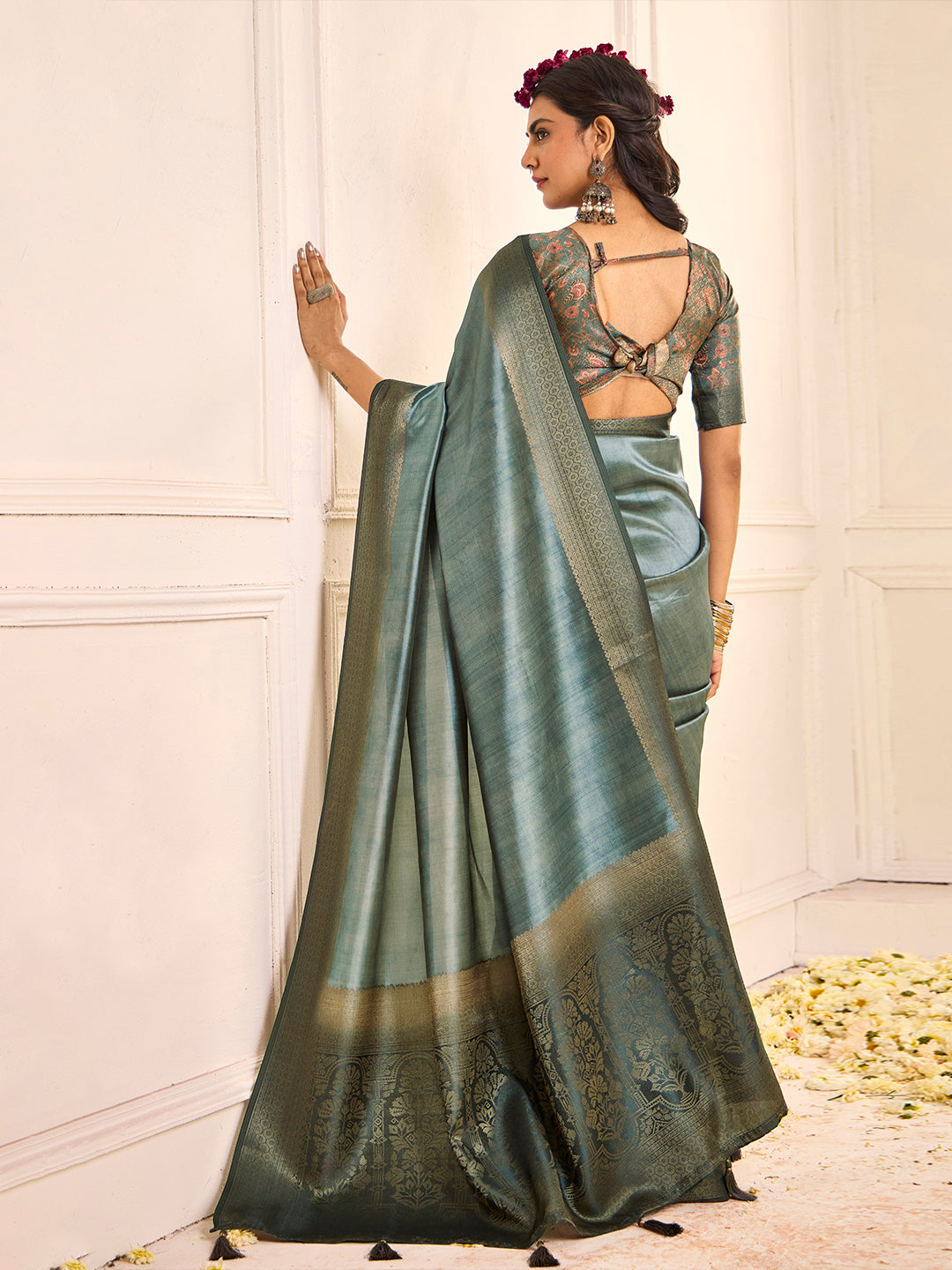 Zari Border Art Silk Saree