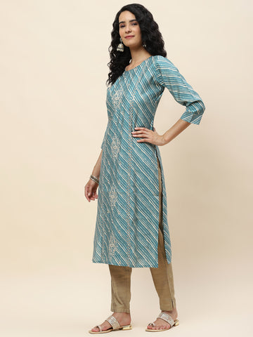 Embroidered Muslin Kurta