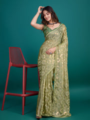 Sequence Embroidery Georgette Saree