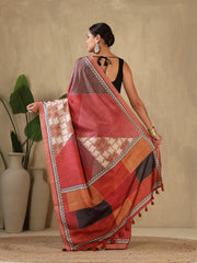 Printed Tussar Saree