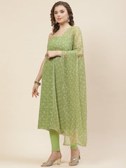 Embroidered Cotton Unstitched Suit Piece With Dupatta