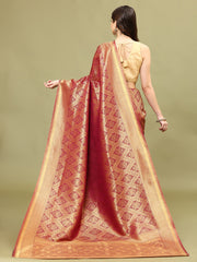 Zari Jaal Woven Handloom Saree