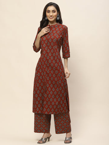 Printed Cotton Kurta Set