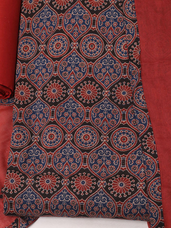Printed Cotton Unstitched Suit With Pant Dupatta