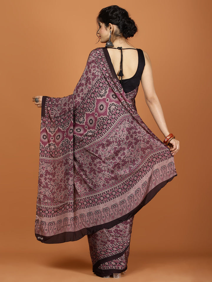 Digital Printed Crepe Woven Saree