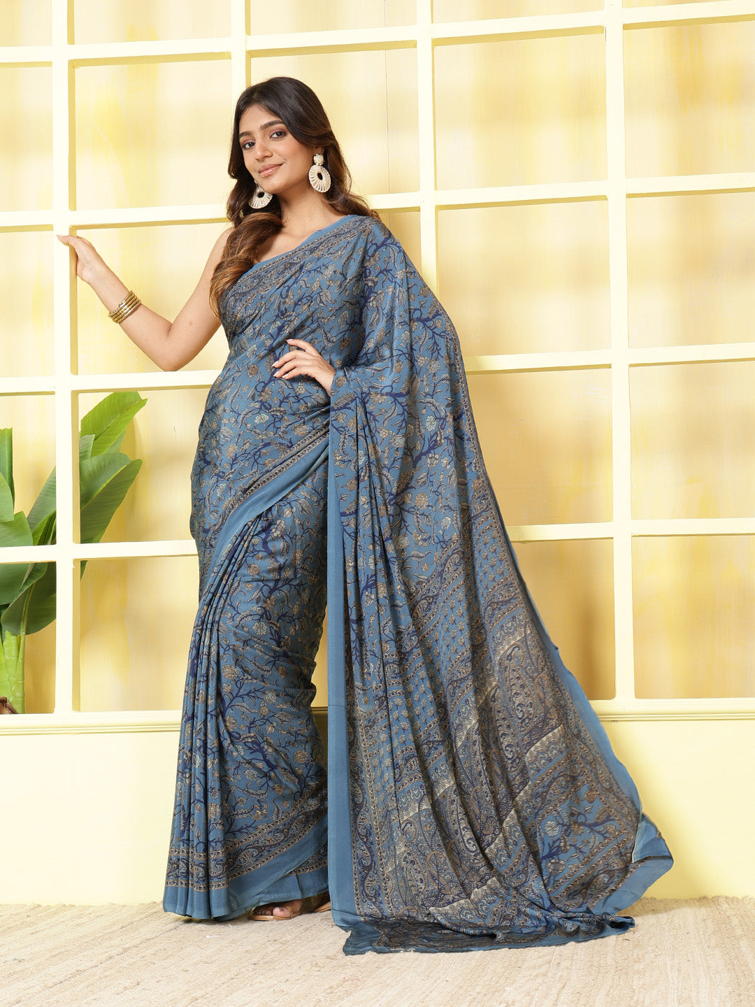Digital Printed Crepe Saree