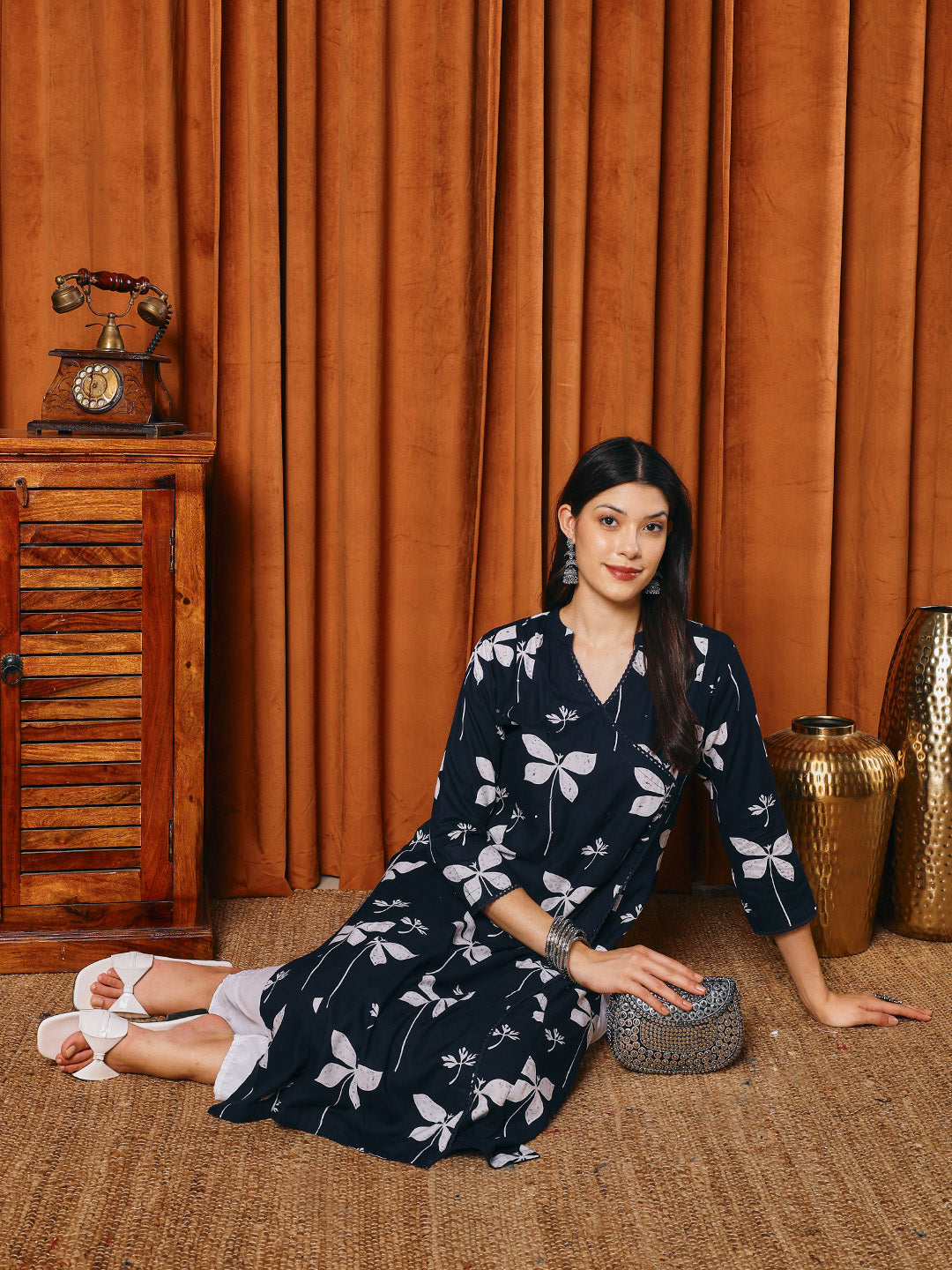 printed Cotton Blend Kurta