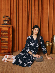 printed Cotton Blend Kurta