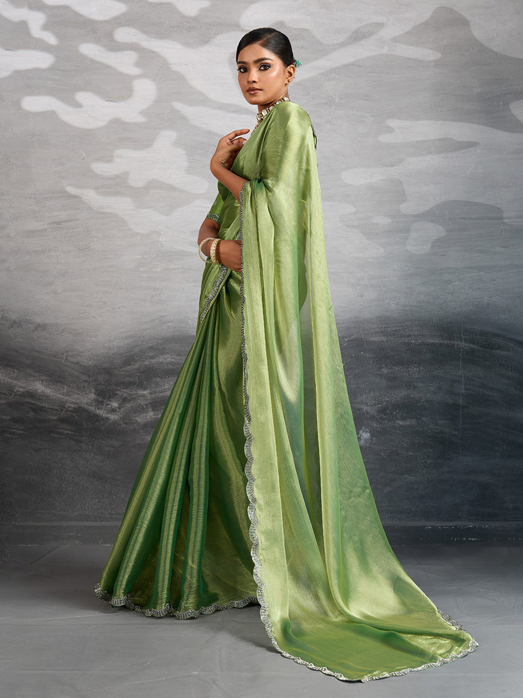 Woven Border Tissue Saree