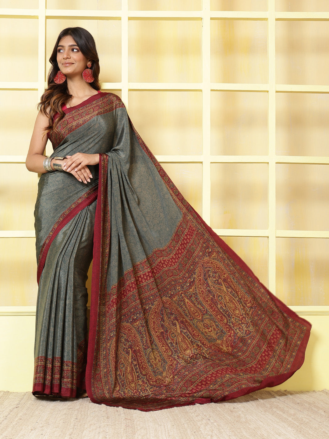 Digital Printed Crepe Saree