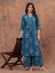 Printed Cotton Kurti With Palazzo