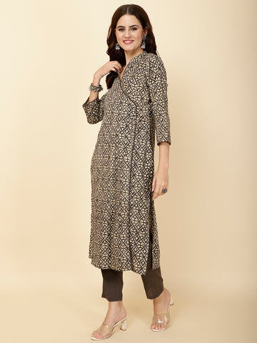 Printed Cotton Kurta Set