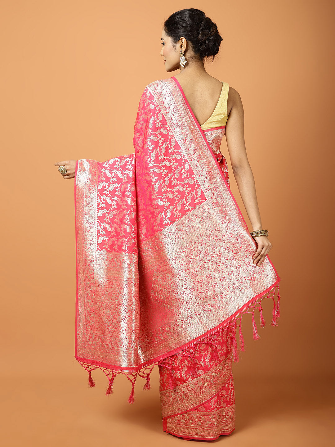 Stone Work Banarasi Woven Saree