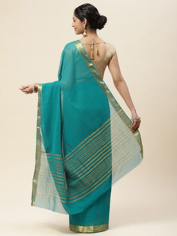 Stone Embroidered Chiffon Saree