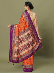 Bandhani Printed Art Silk Woven Saree