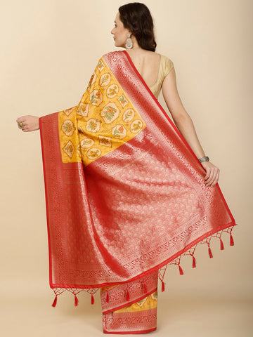 Zari Jaal Woven Handloom Saree