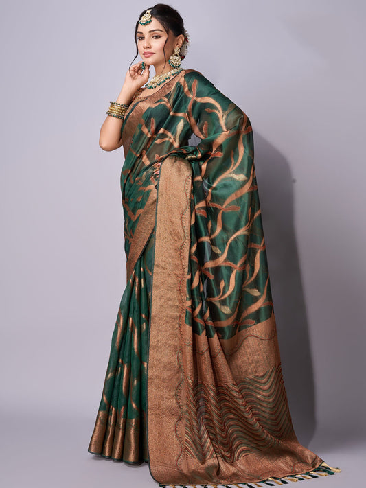 Zari Jaal Woven Art Silk Saree