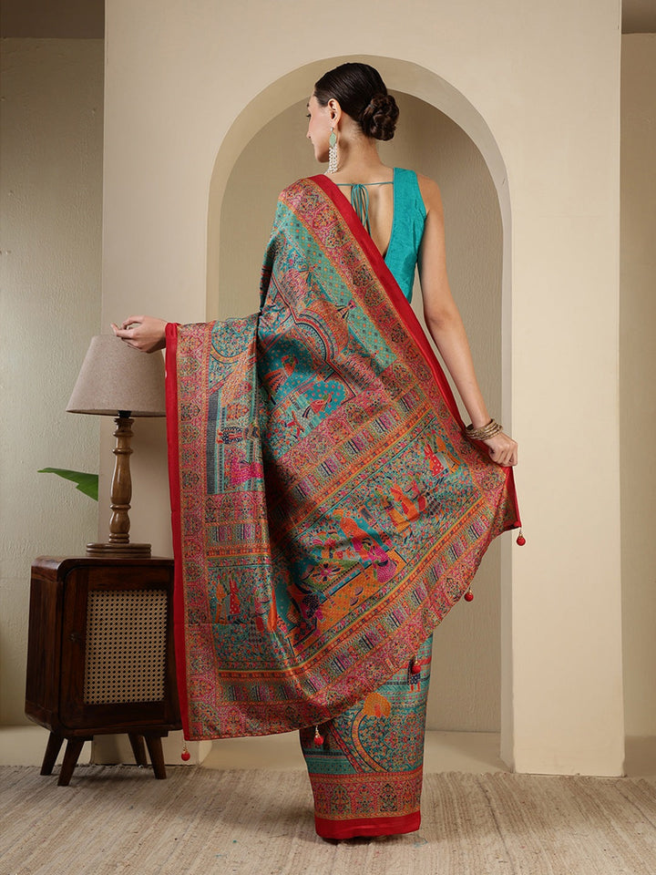 Digital Printed Art Silk Saree
