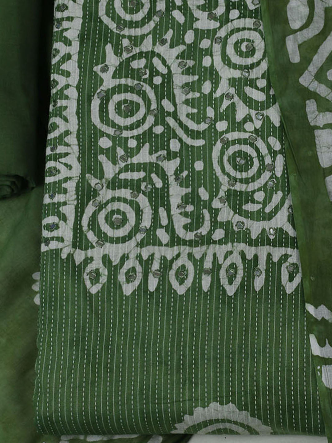 Printed Cotton Unstitched Kurta With Pant &amp; Dupatta
