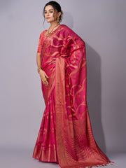 Zari Jaal Woven Art Silk Saree