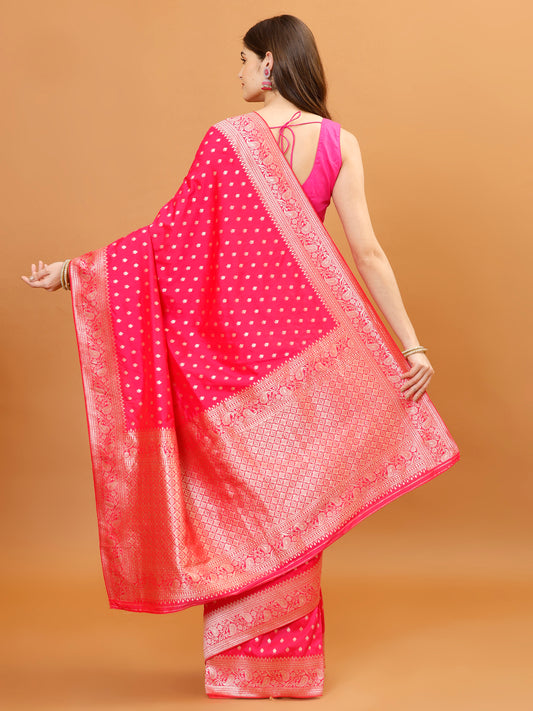 Zari Border Banarasi Woven Saree