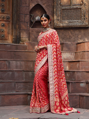 Gharchola Georgette Saree