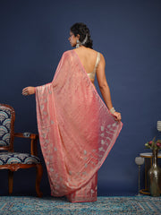 Embroidered Chiffon Saree