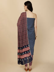 Printed Cotton Unstitched Suit Piece With Dupatta