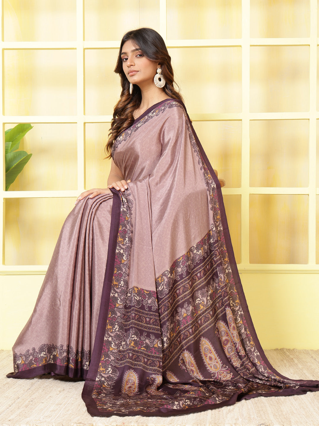 Digital Printed Crepe Saree