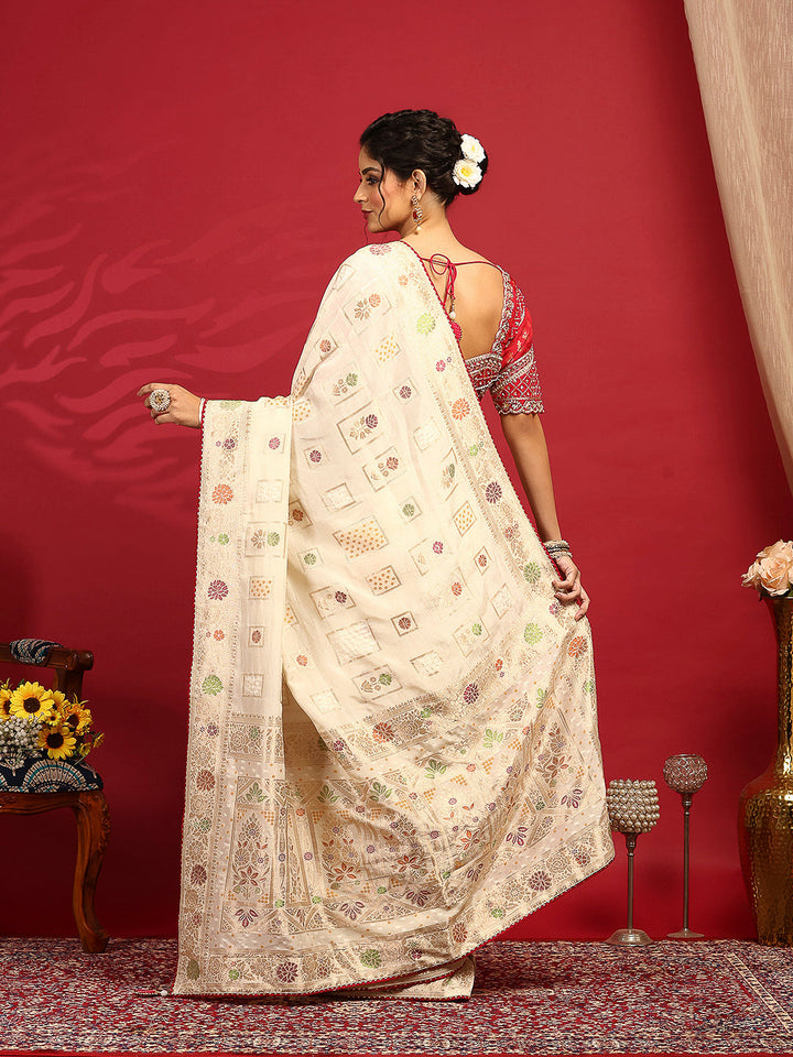 Embroidered Banarasi Saree
