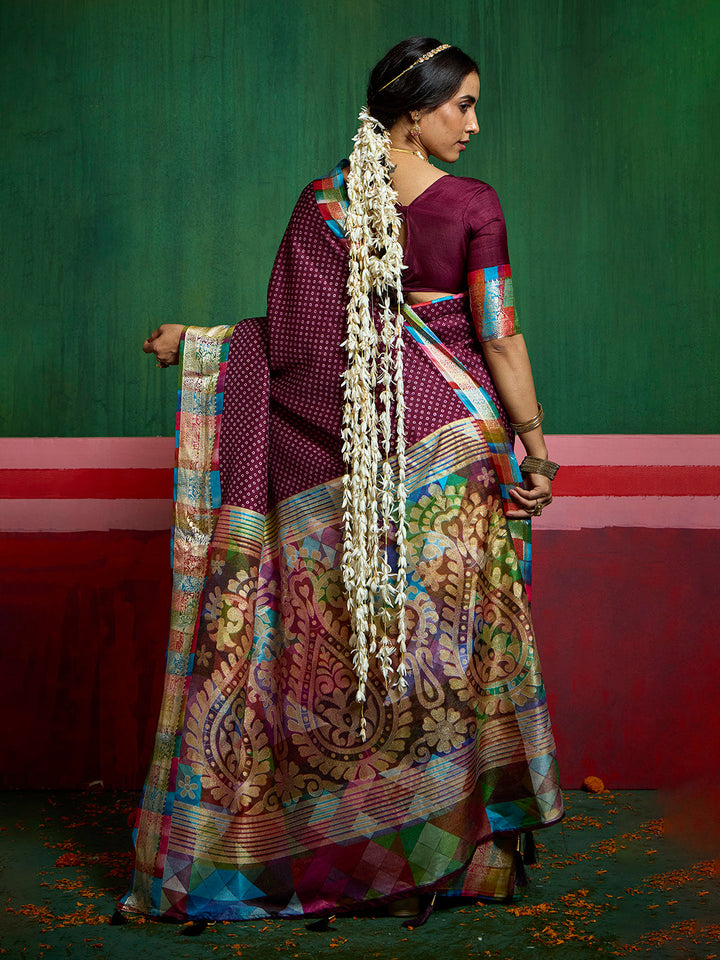 Bandhani Printed Art Silk Saree