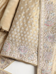 Embroidered Tissue Unstitched Suit With Dupatta