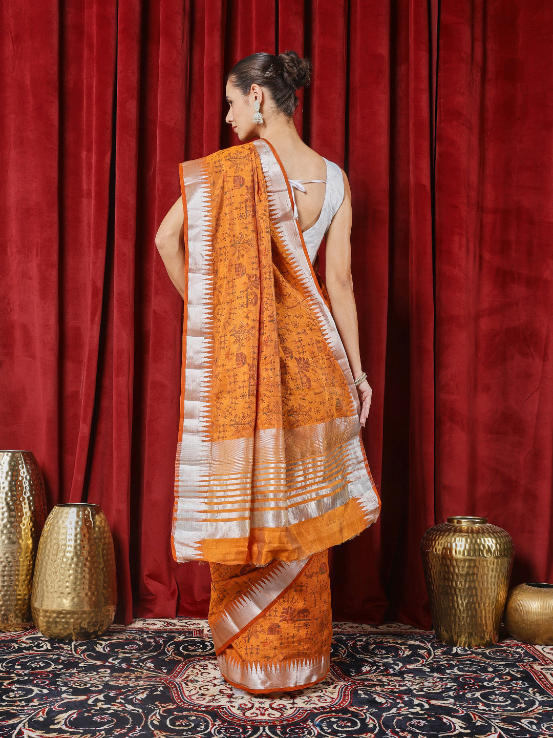 Digital Printed Art Silk Saree