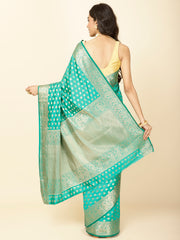 Zari Border Booti Woven Handloom Saree