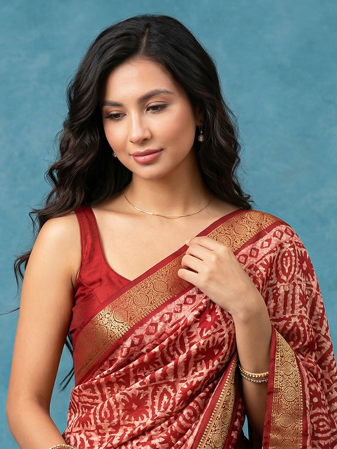 Digital Printed Art Silk Saree