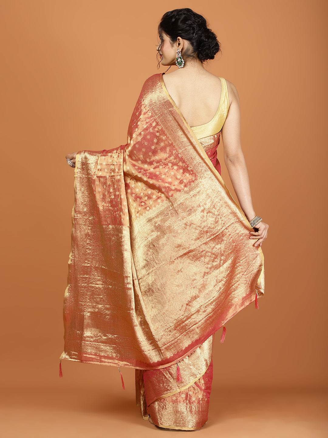 Zari Jaal Cotton Woven Saree