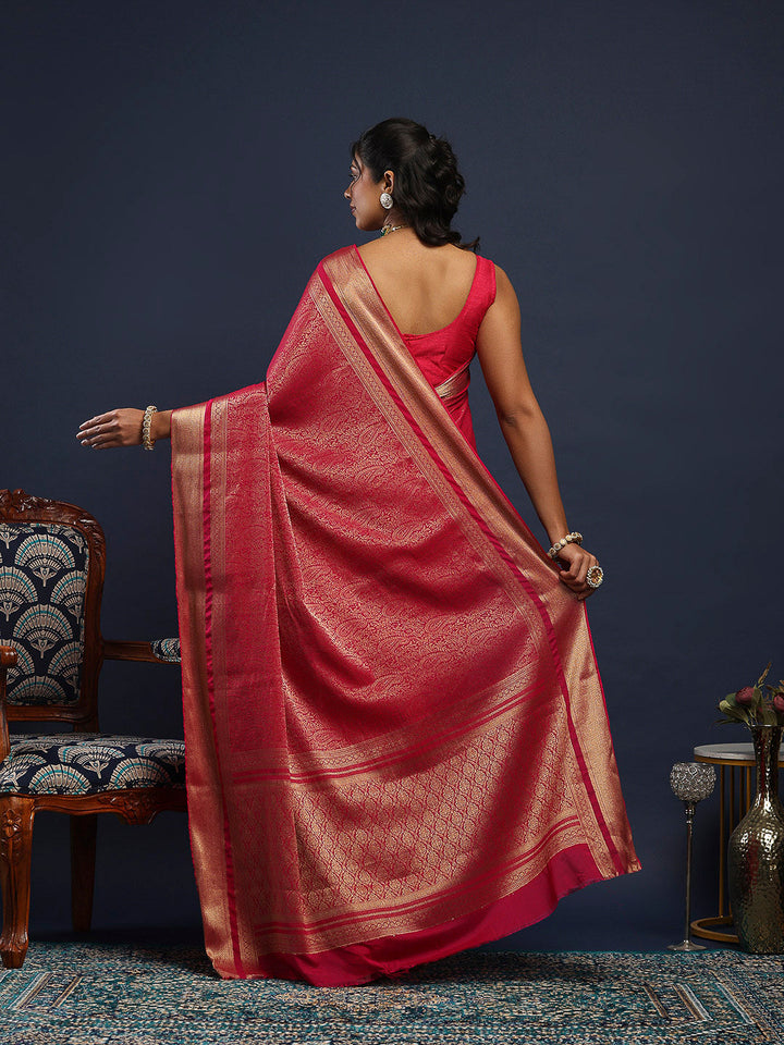 Plain Crepe Saree