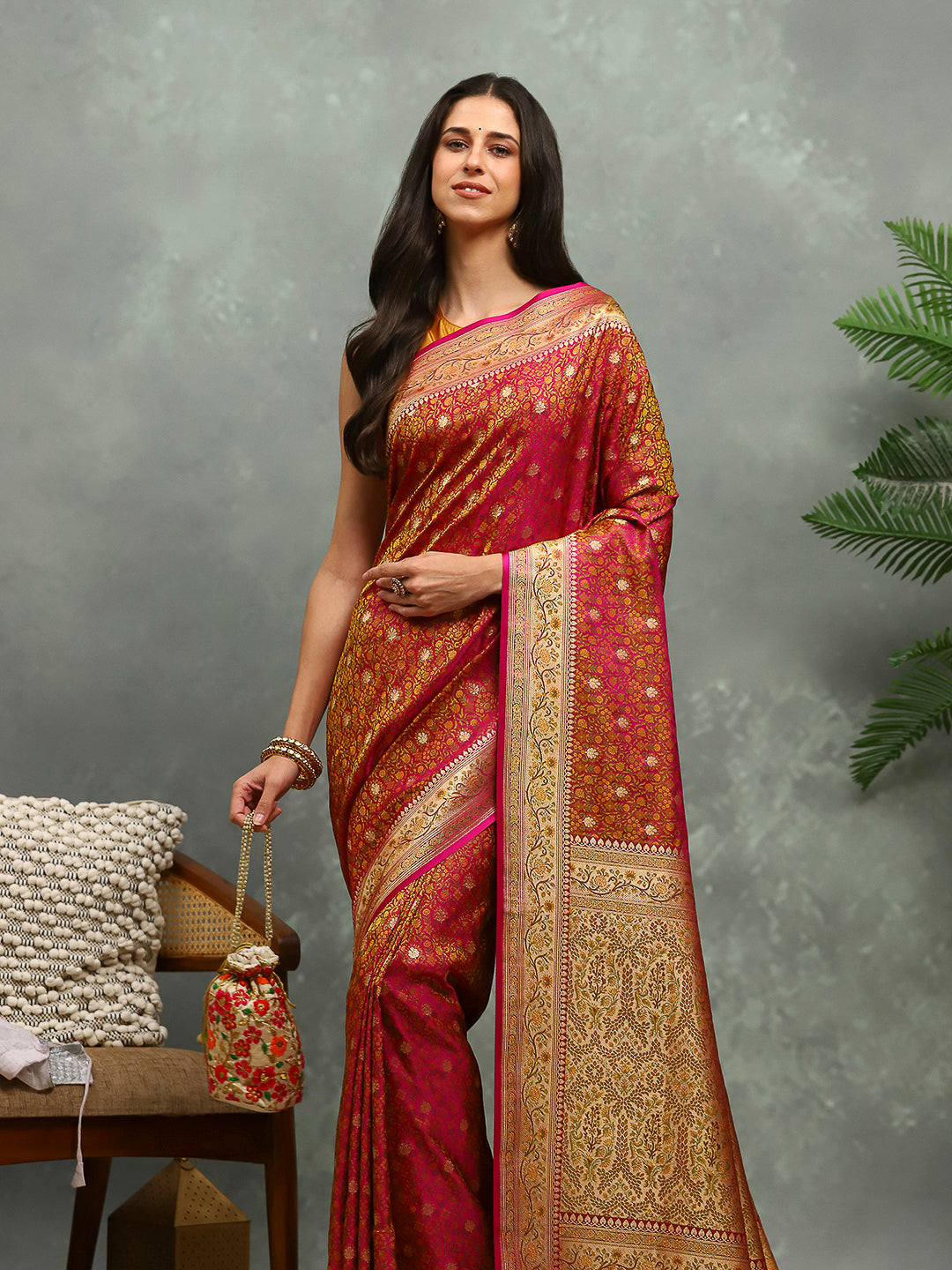 Jamavar Banarasi Woven Saree