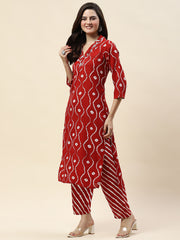 Printed Cotton Kurta With Pants