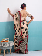 Printed Satin Saree