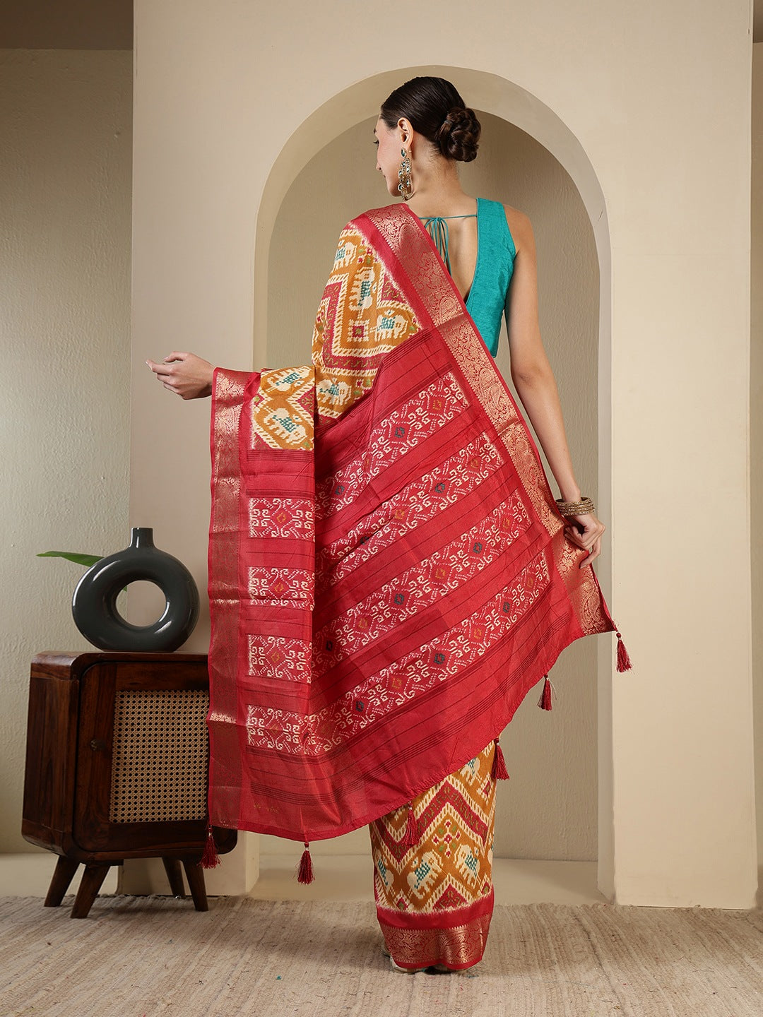 Digital Printed Art Silk Saree