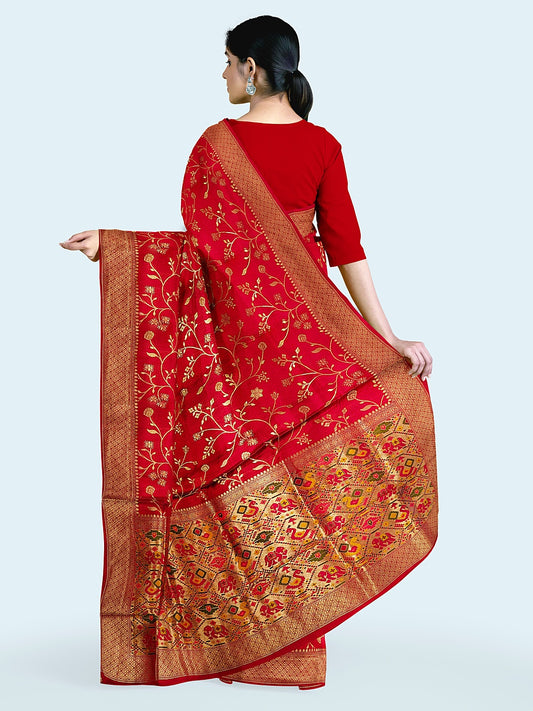 Zari Booti Woven Art Silk Saree