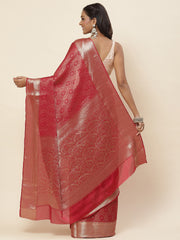 Light Brocade Woven Georgette Saree