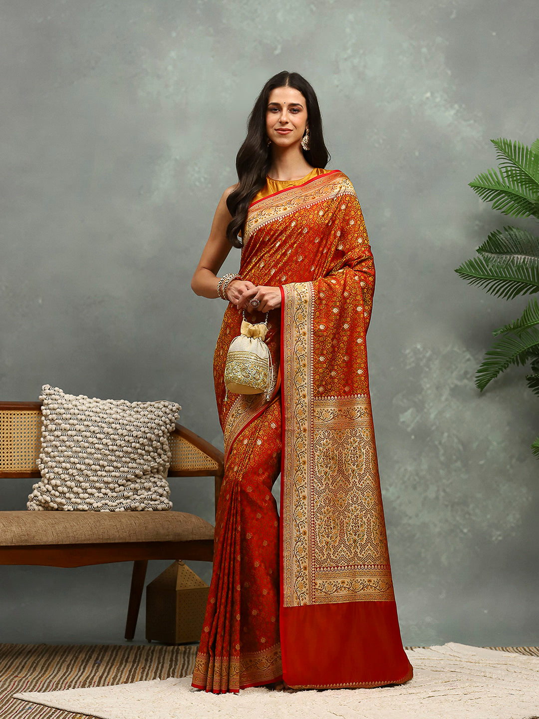 Jamavar Banarasi Woven Saree