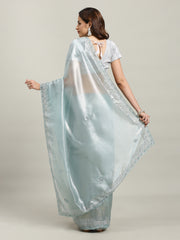 Sequence Embroidery Tissue Saree