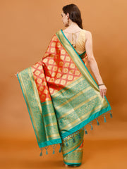 Zari Jaal Handloom Woven Saree