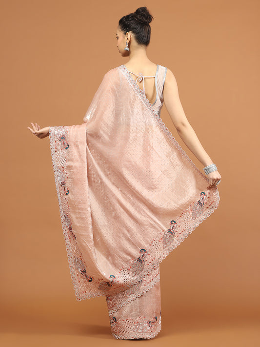 Stone Work Organza Saree